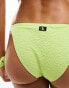 Calvin Klein CK monogram texture tie side bikini bottom in sharp green