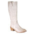 Diba True Fig Garden Knee High Pull On Round Toe Womens Off White Casual Boots