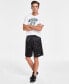 Фото #7 товара Men's Regular-Fit Mesh-Panel Satin Basketball Shorts