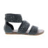 Фото #1 товара Roan by Bed Stu Clio F850010 Womens Black Leather Zipper Strap Sandals Shoes 6