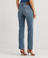 Women's High-Rise Ripped Straight Ankle Jeans