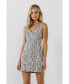 Фото #2 товара Women's Leopard Sleeveless Fitted Dress with Lace Texture