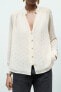 Фото #2 товара Блуза с вышивкой плюмети и блестящими деталями ZARA