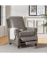 Bellino Modern Retro Genuine Leather Recliner with Nailhead Trim