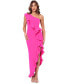 ფოტო #3 პროდუქტის Women's Ruffled One-Shoulder Midi Dress