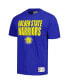 Men's Royal Distressed Golden State Warriors Hardwood Classics Legendary Slub T-shirt