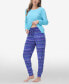 ფოტო #5 პროდუქტის Women's Long Sleeve Crew Top with Jogger, Set of 2