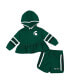Girls Infant Green Michigan State Spartans Spoonful Full-Zip Hoodie and Shorts Set