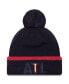 Фото #2 товара Men's Black Atlanta United FC Wordmark Kick Off Cuffed Knit Hat with Pom