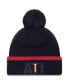 Men's Black Atlanta United FC Wordmark Kick Off Cuffed Knit Hat with Pom