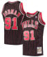 ფოტო #1 პროდუქტის Men's Dennis Rodman Black Chicago Bulls Hardwood Classics Swingman Jersey