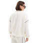 Фото #4 товара ONLY zip through funnel neck sweat co-ord with contrast piping in cream