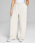 Фото #4 товара Women's Linen Blend Wide-Leg Trousers, Created for Macy's