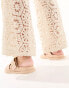 Фото #3 товара ASOS DESIGN Frozen double strap slider in beige