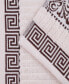 Athens Cotton with Greek Scroll and Floral Pattern Assorted, 6 Piece Bath Towel Set