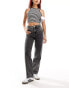 Фото #1 товара Monki Aimo mid waist straight leg jeans in acid black