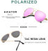 Фото #10 товара Женские солнцезащитные очки-авиаторы SODQW, зеркальные, поляризованные, модные, очки-авиаторы для вождения, рыбалки, золотая оправа, розовые линзы