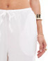 Фото #5 товара Vero Moda Petite tie waist wide leg trouser in white