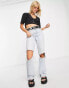 Topshop collared button through crop top in black Черный, 34 - фото #3