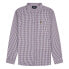 Стильная сине-белая рубашка Lyle & Scott Gingham на длинный рукав Бело-бордовый, L - фото #1