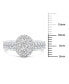 ფოტო #5 პროდუქტის Diamond Oval Halo Cluster Engagement Ring (1 ct. t.w.) in 14k Gold