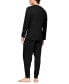 ფოტო #2 პროდუქტის Men's Ribbed Long-Sleeve Pajama Shirt