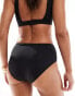 Фото #4 товара & Other Stories rib high waist bikini bottom in black