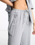 Фото #4 товара ASOS DESIGN cheesecloth pull on trouser in grey co-ord