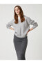 Фото #4 товара Свитер Koton Oversize Hooded Buttoned Neck