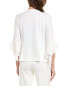 Фото #2 товара Joseph Ribkoff Ruffle Sleeve Jacket Women's White 18