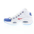 Фото #6 товара Reebok Question Mid Mens White Leather Lace Up Athletic Basketball Shoes