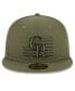 Фото #5 товара Men's Green Colorado Rockies 2023 Armed Forces Day On-Field 59FIFTY Fitted Hat