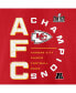 ფოტო #3 პროდუქტის Men's Red Kansas City Chiefs 2023 AFC Champions Right Side Big and Tall T-shirt