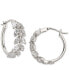Rhodium-Plated Small Cubic Zirconia Vine Hoop Earrings, 0.87", Created for Macy's