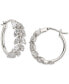 ფოტო #1 პროდუქტის Rhodium-Plated Small Cubic Zirconia Vine Hoop Earrings, 0.87", Created for Macy's