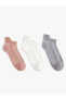 3'lü Patik Çorap Seti Çok Renkli