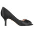 Фото #1 товара Nina Contesa Metallic Peep Toe Evening Pumps Womens Black Dress Casual CONTESA-B