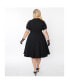 Фото #2 товара Plus Size Asymmetrical Button Woven Swing Dress