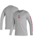 Фото #1 товара Men's Heather Gray Manchester United Team Crest Long Sleeve T-shirt