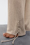 Flared knit trousers