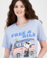 ფოტო #3 პროდუქტის Juniors' Snoopy Free And Wild Graphic T-Shirt