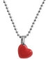 Фото #1 товара Alex Woo red Enamel Heart 16" Pendant Necklace in Sterling Silver