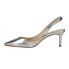 Nina Nina60 Metallic Pointed Toe Slingback Wedding Pumps Womens Silver Dress Cas