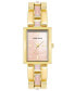 ფოტო #1 პროდუქტის Women's Quartz Gold-Tone Alloy Watch, 28mm x 21mm