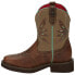 Фото #8 товара Justin Boots Nettie Embroidery Square Toe Cowboy Womens Brown Casual Boots GY95