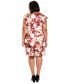 ფოტო #2 პროდუქტის Plus Size Floral Cascade Sheath Dress