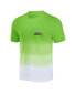 Men's NFL x Darius Rucker Collection by Neon Green and White Seattle Seahawks Dip Dye Pocket T-shirt