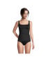 ფოტო #3 პროდუქტის Women's DD-Cup Square Neck Underwire Tankini Swimsuit Top Adjustable Straps