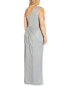 Adrianna Papell Stardust Pleated Draped One Shoulder Gown Women's