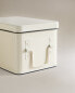 Enamelled bathroom box with contrast detail